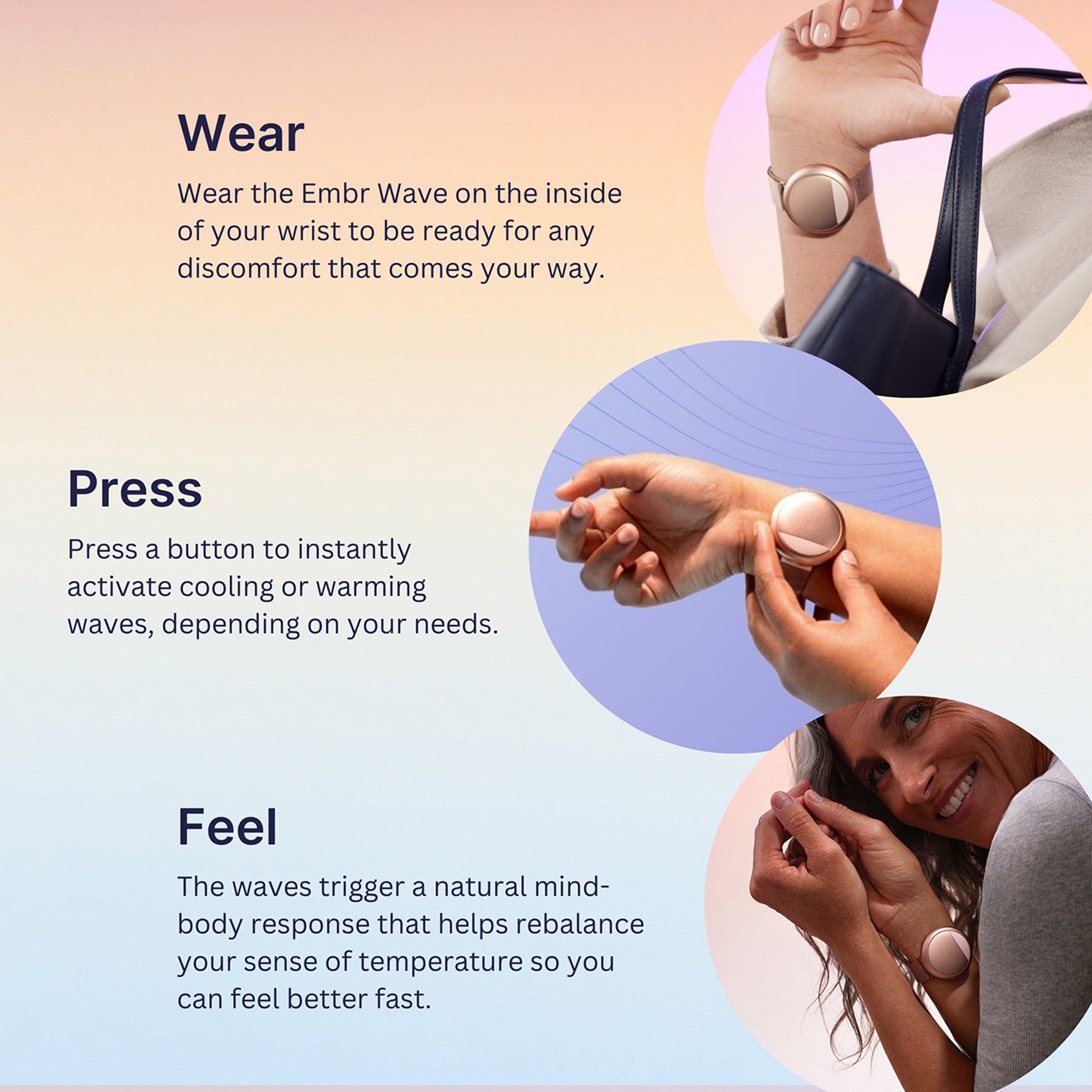 Embr Wave 2 Therapy Wristband for Hot Flashes / Sleep Therapy