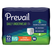 Prevail® Daily Underwear Extra Absorbent Underwear, Small (Youth)