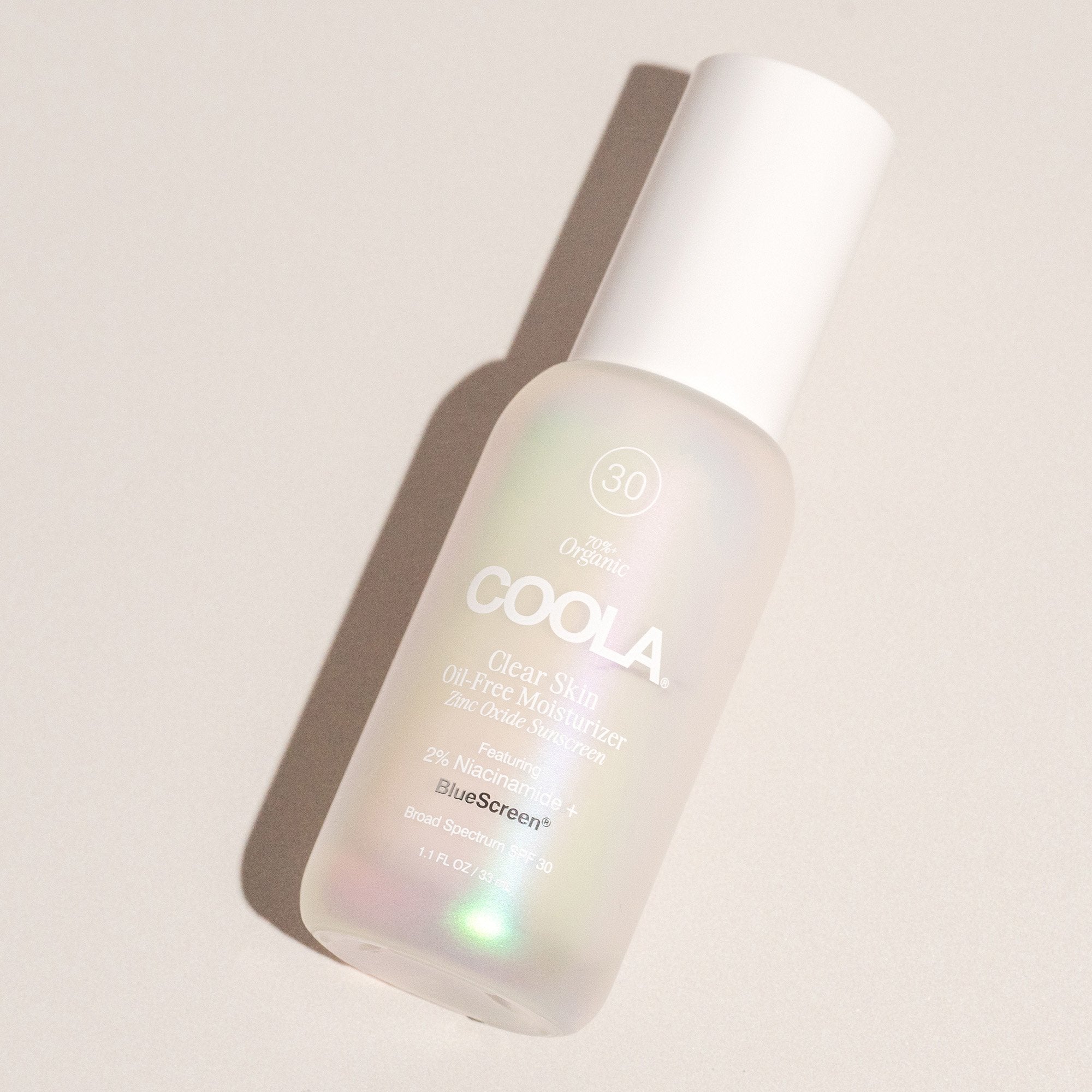 Coola Clear Skin Oil-Free Moisturizer Zinc SPF 30 Sunscreen w/ BlueScreen