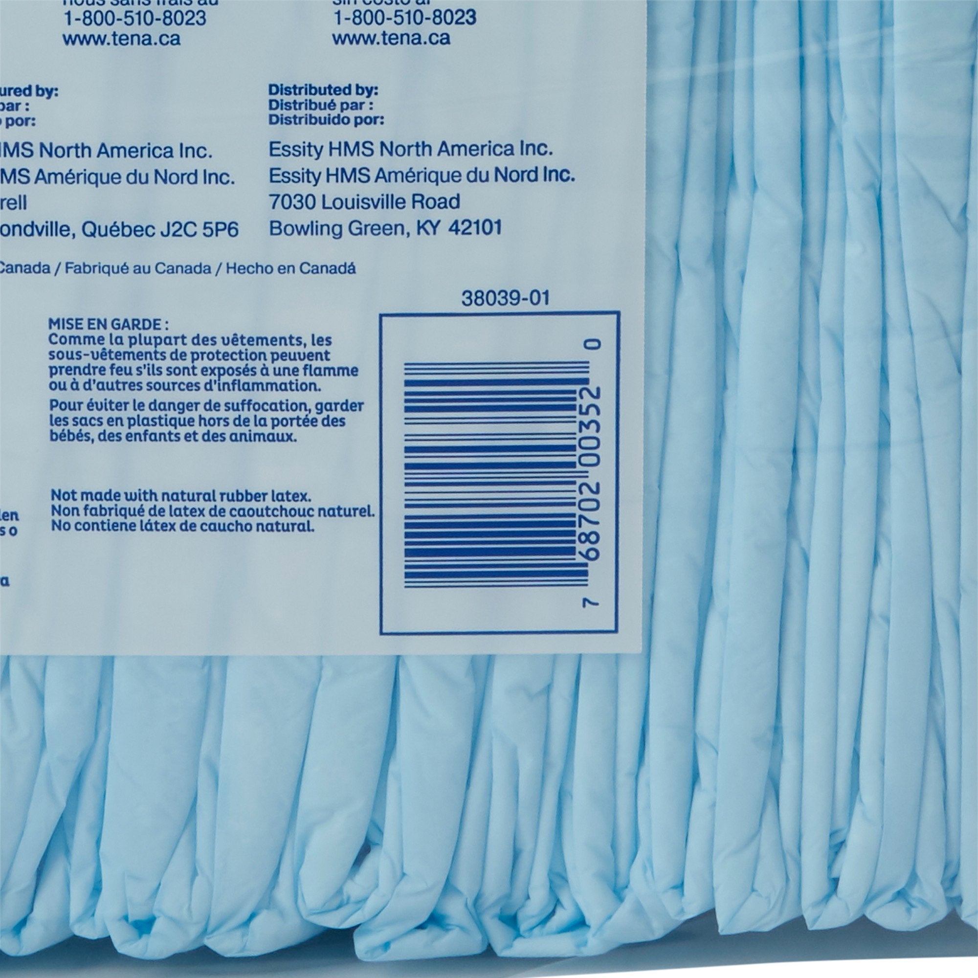 Tena Regular Underpads Light Absorbency 23 x 36 Inch