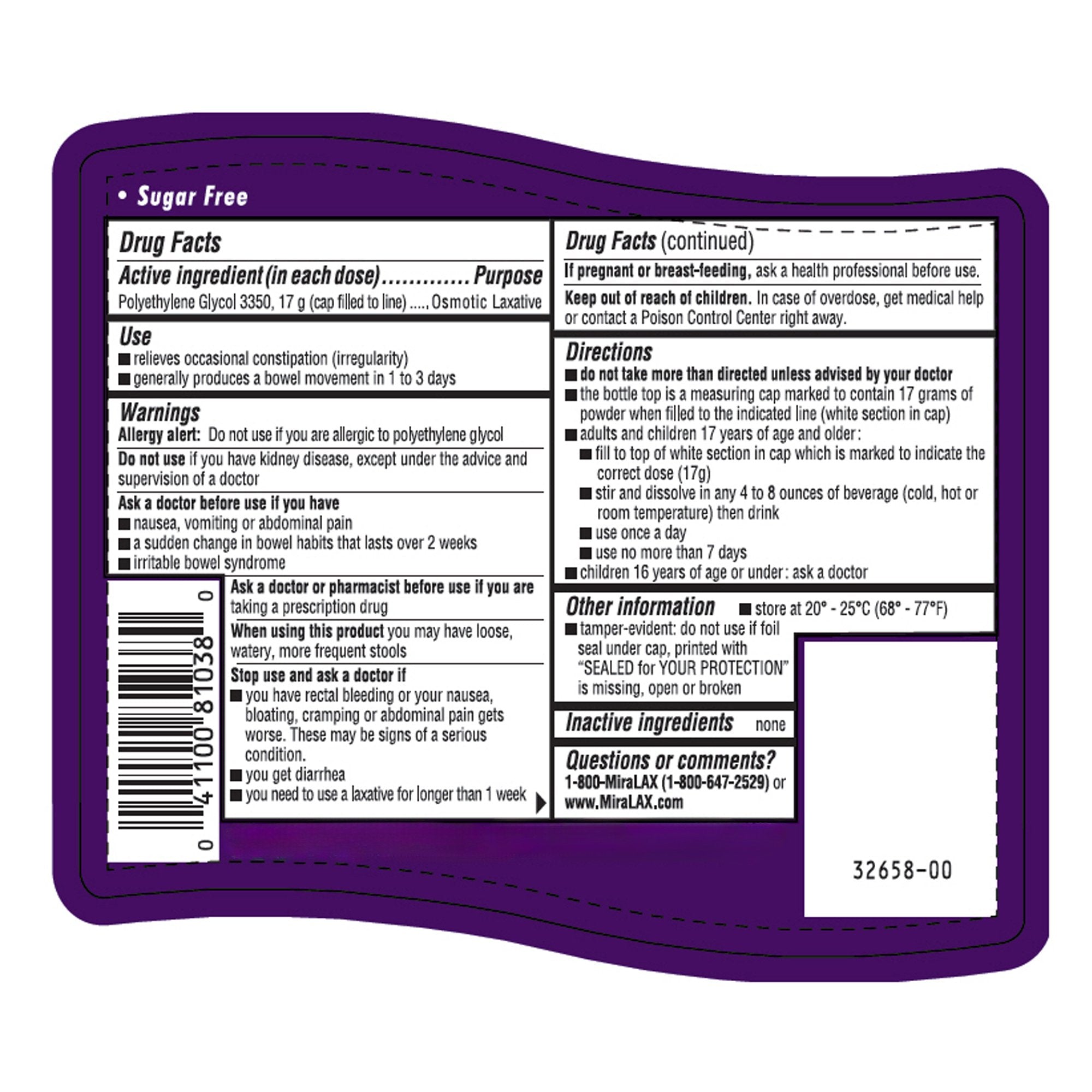 MiraLAX Laxative 17.9oz Powder Jar