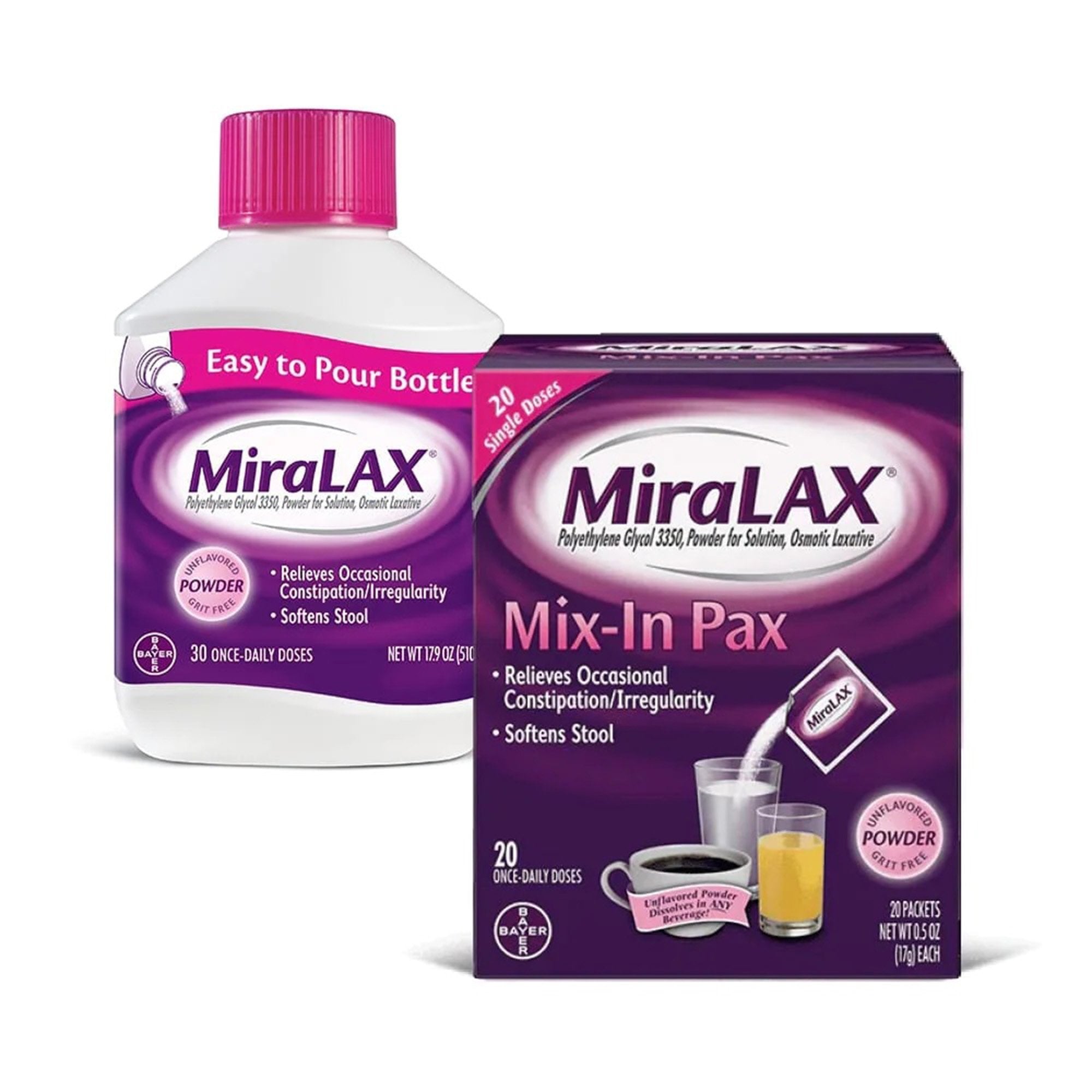 MiraLAX Laxative 24 Packet Box