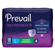 Prevail® for Women Daily Absorbent Underwear, Large, Heavy Absorbency