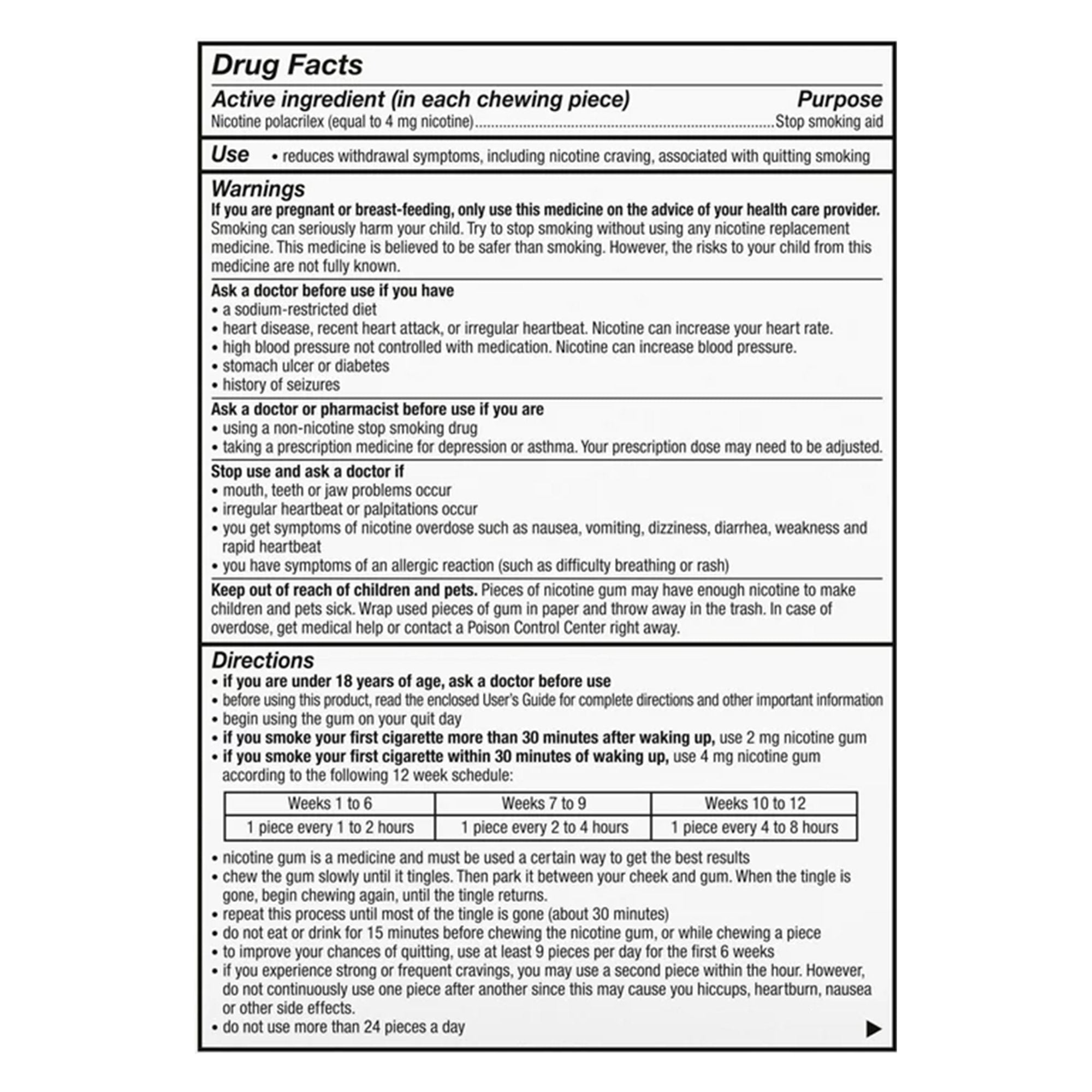 Nicorette Stop Smoking Aid Gum 4 mg Spearmint Burst with a Hint of Chamomile