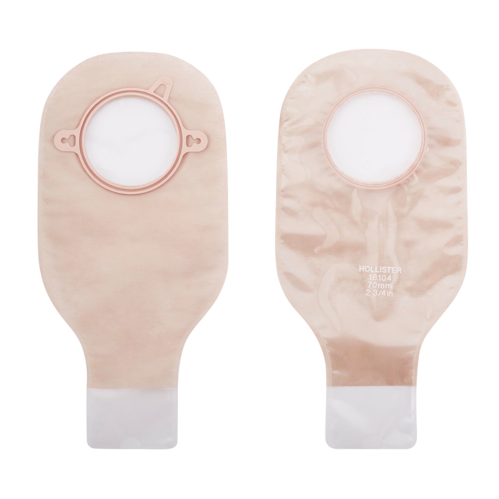 New Image™ Transparent Colostomy Pouch, Pre-cut to Fit 70 mm Stomas, Blue Match