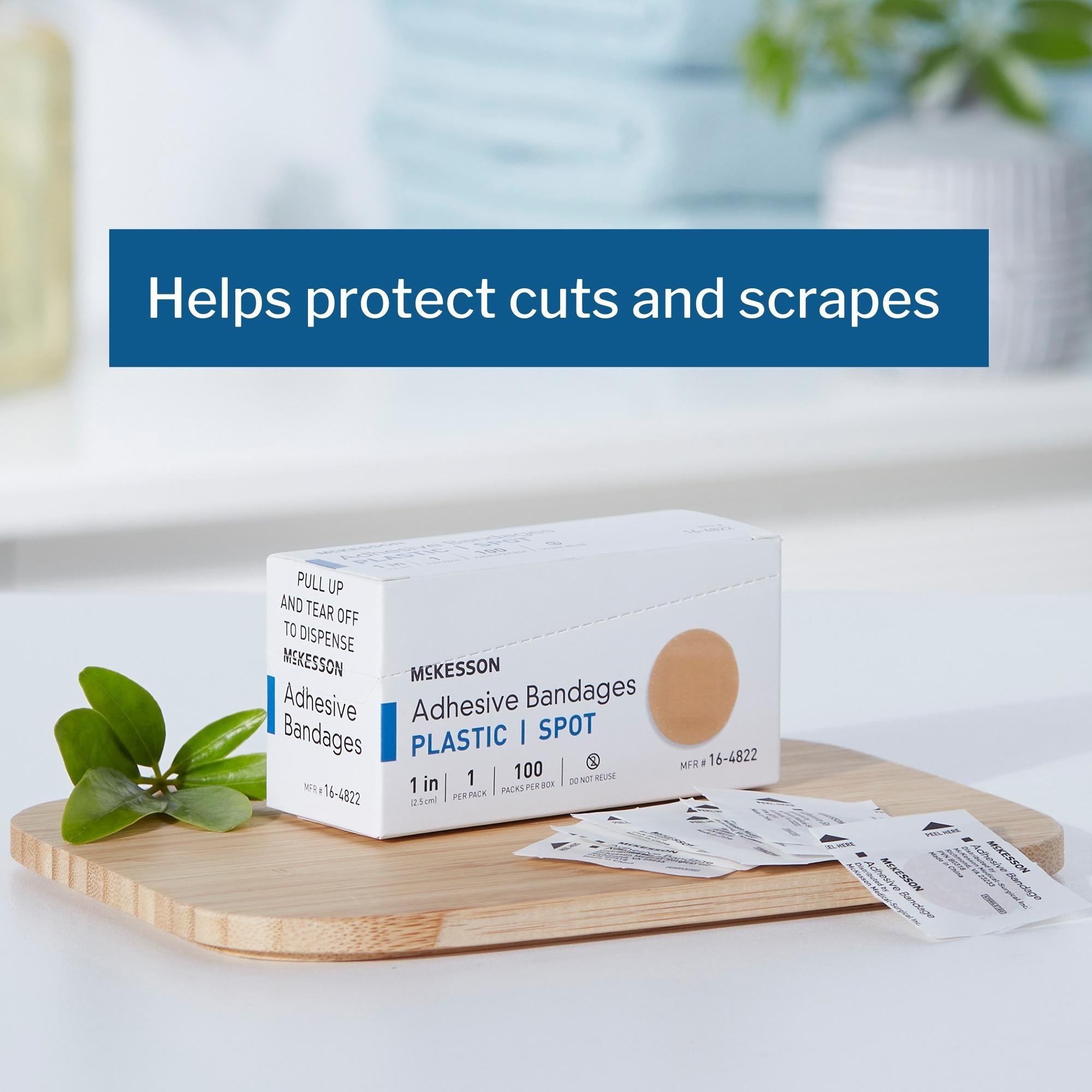 McKesson Round Tan Adhesive Spot Bandage, 1 Inch