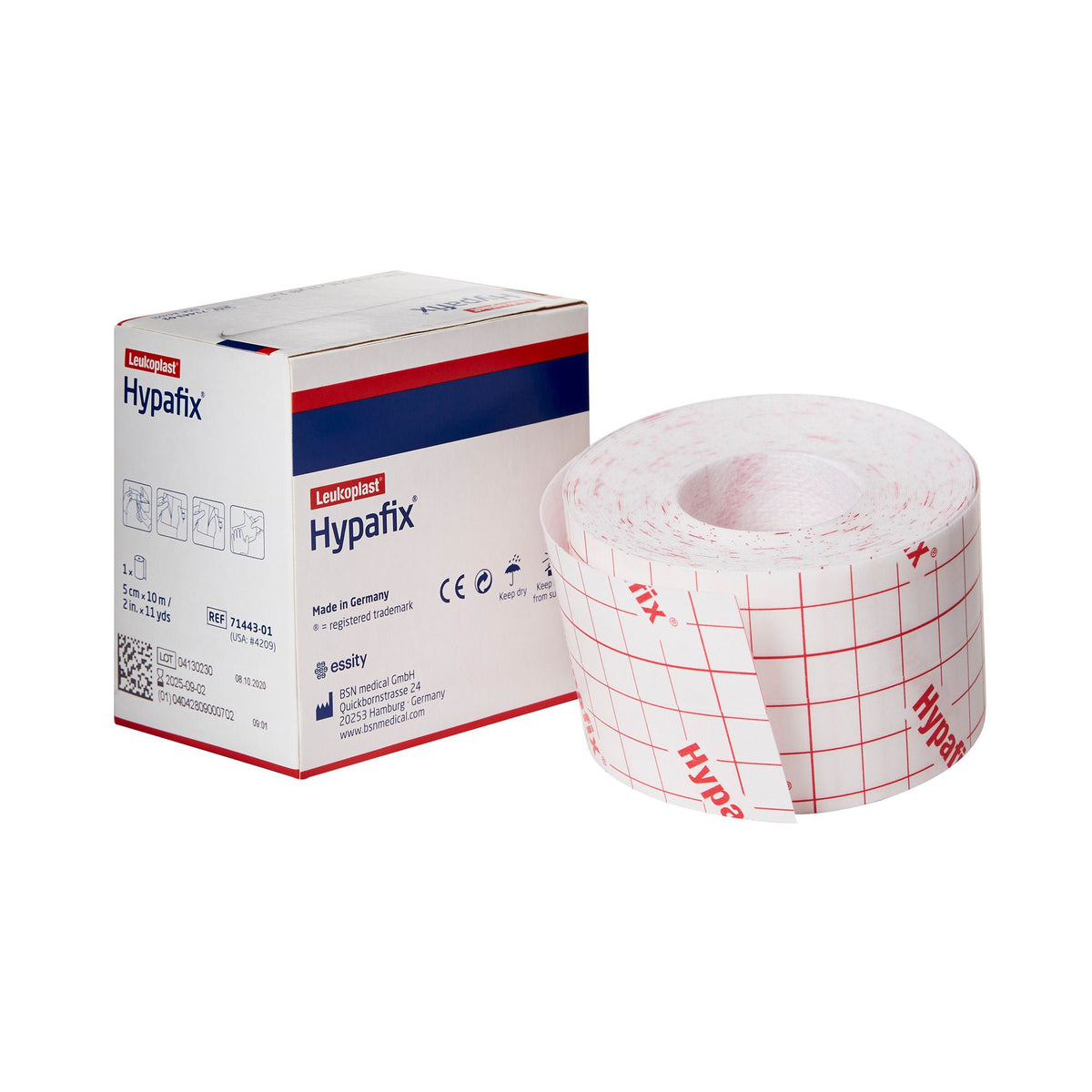 Hypafix® Nonwoven Dressing Retention Tape, 2 Inch x 10 Yard, White