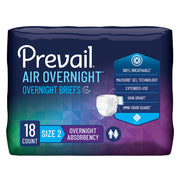 Prevail Air™ Overnight Briefs Overnight Absorbency, Size 2