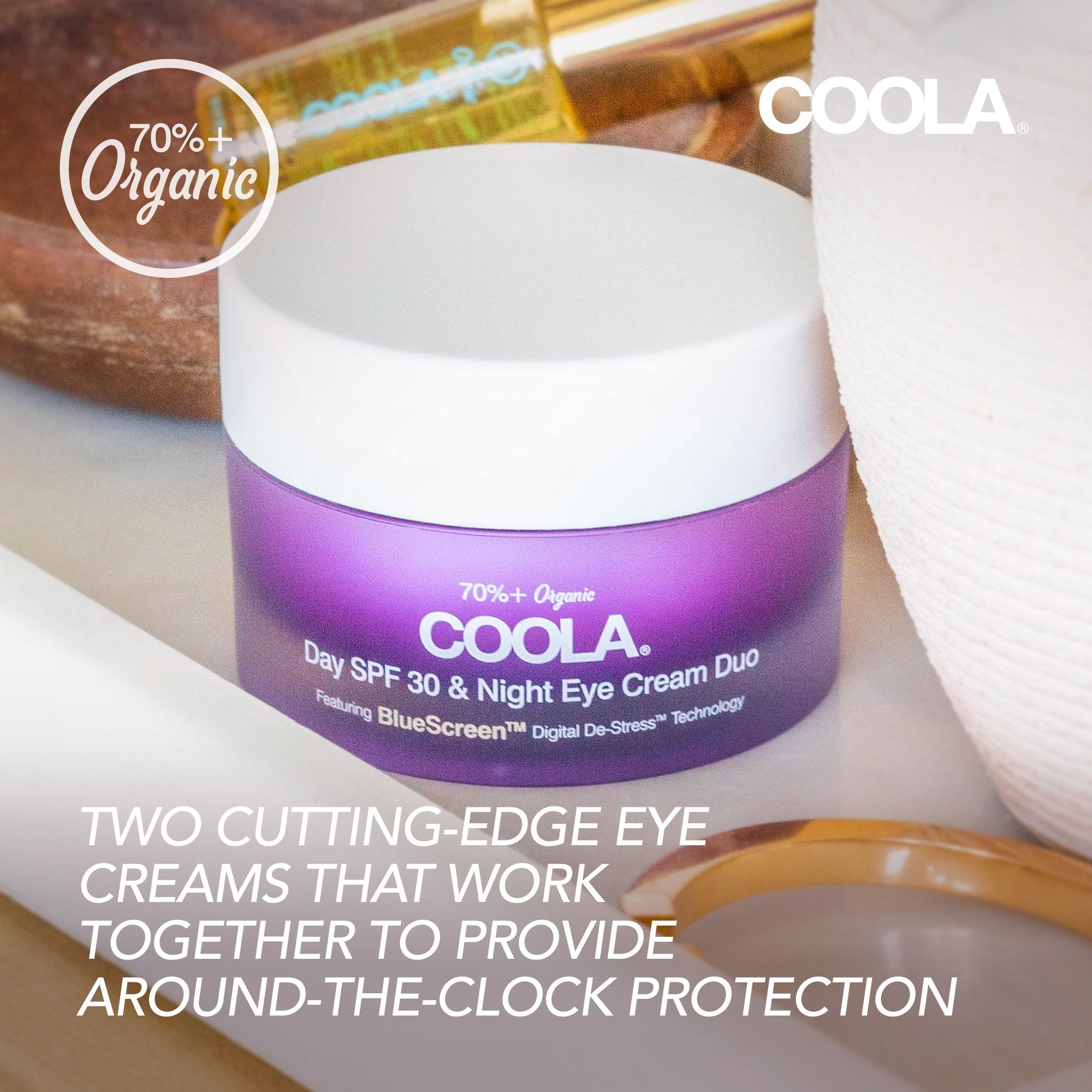 Coola Day SPF 30 & Night Organic Eye Cream Duo