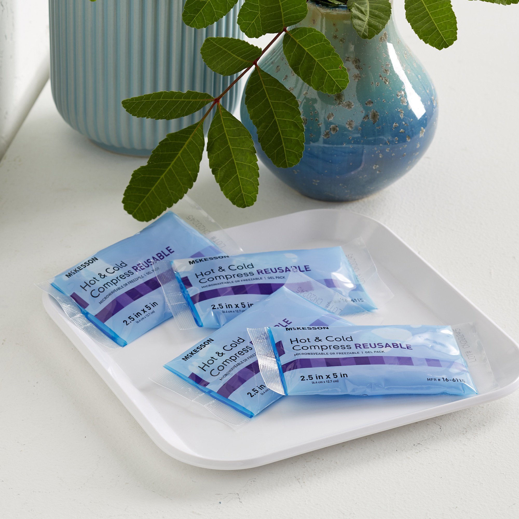 McKesson Reusable Single Cold and Hot Compress Pack 2-1/2 x 5 Inch