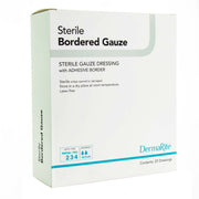 DermaRite® Sterile Gauze Adhesive Dressing, 4 x 5 Inch — Box of 25