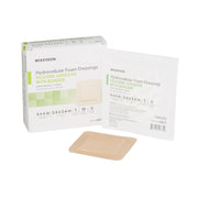 McKesson Silicone Adhesive with Border Silicone Foam Dressing, 4 x 4 Inch