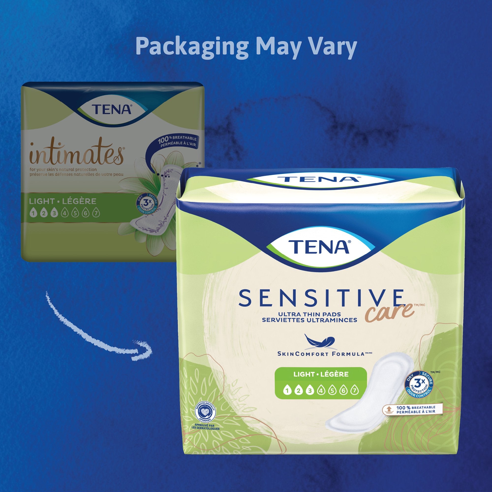 Tena Sensitive Care Ultra Thin Light Regular Bladder Control Pad 9-Inch Length