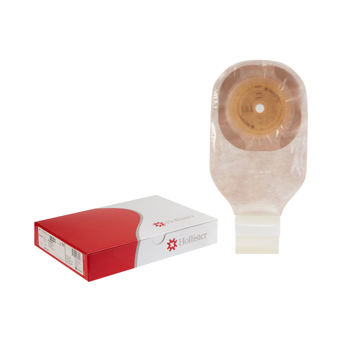 Premier™ 8031 One-Piece Ultra-Clear Ostomy Pouch, Cut to Fit Stomas up to 64 mm — Box of 10