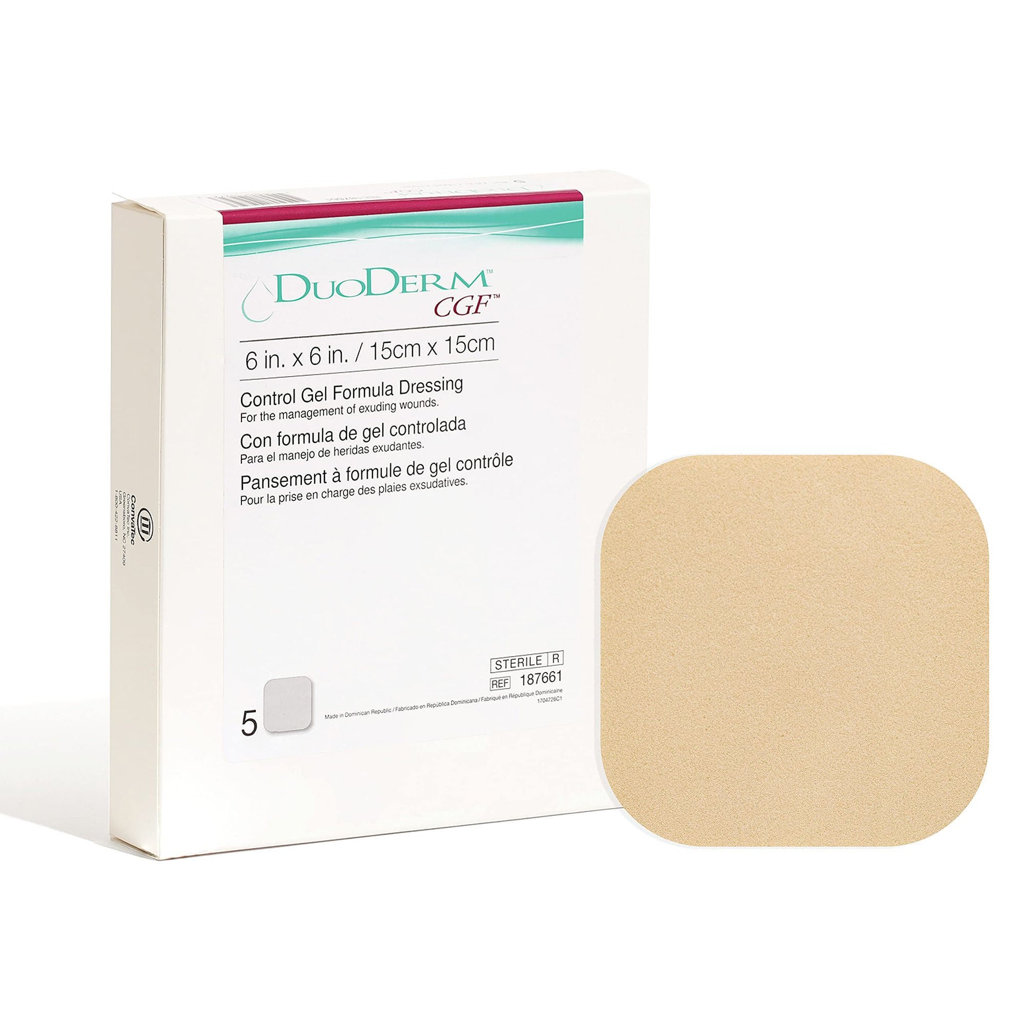 DuoDerm® CGF® Hydrocolloid Dressing, 6 x 6 inch