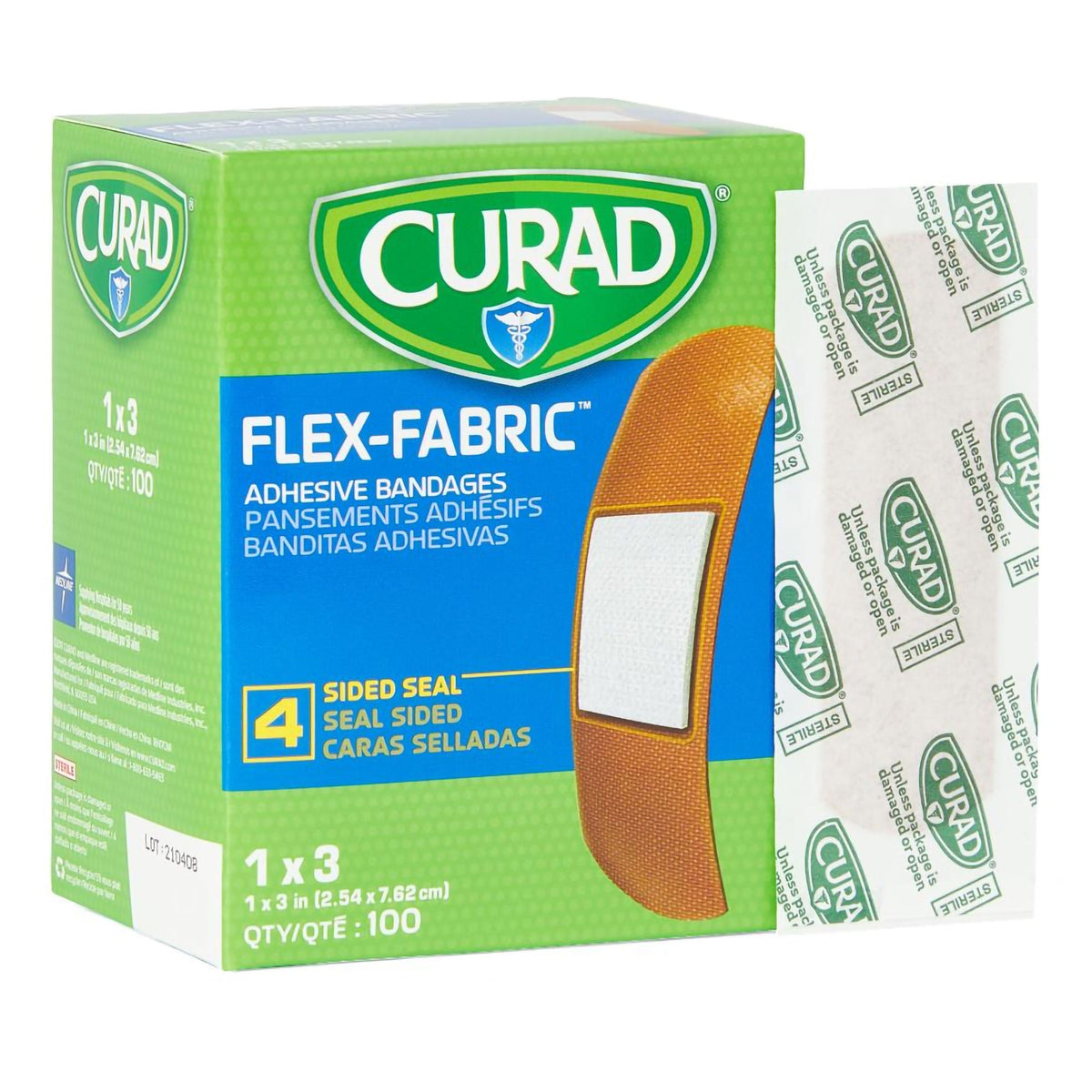 Comfort Cloth® Tan Adhesive Strip, 1 x 3 Inch — Box of 100