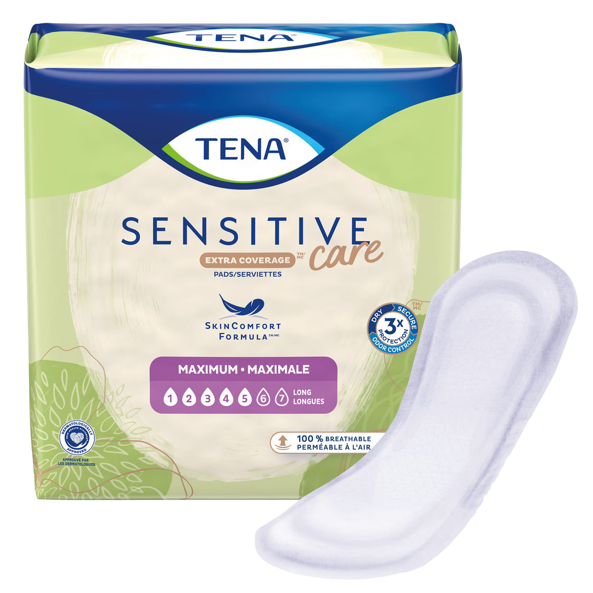 Tena® Intimates™ Heavy Long Bladder Control Pad, 15-Inch Length — Bag of 39