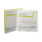 ComfortFoam™ Bordered Foam Wound Dressing w/ Soft Silicone Adhesive, 9 x 9 Inch — Box of 5