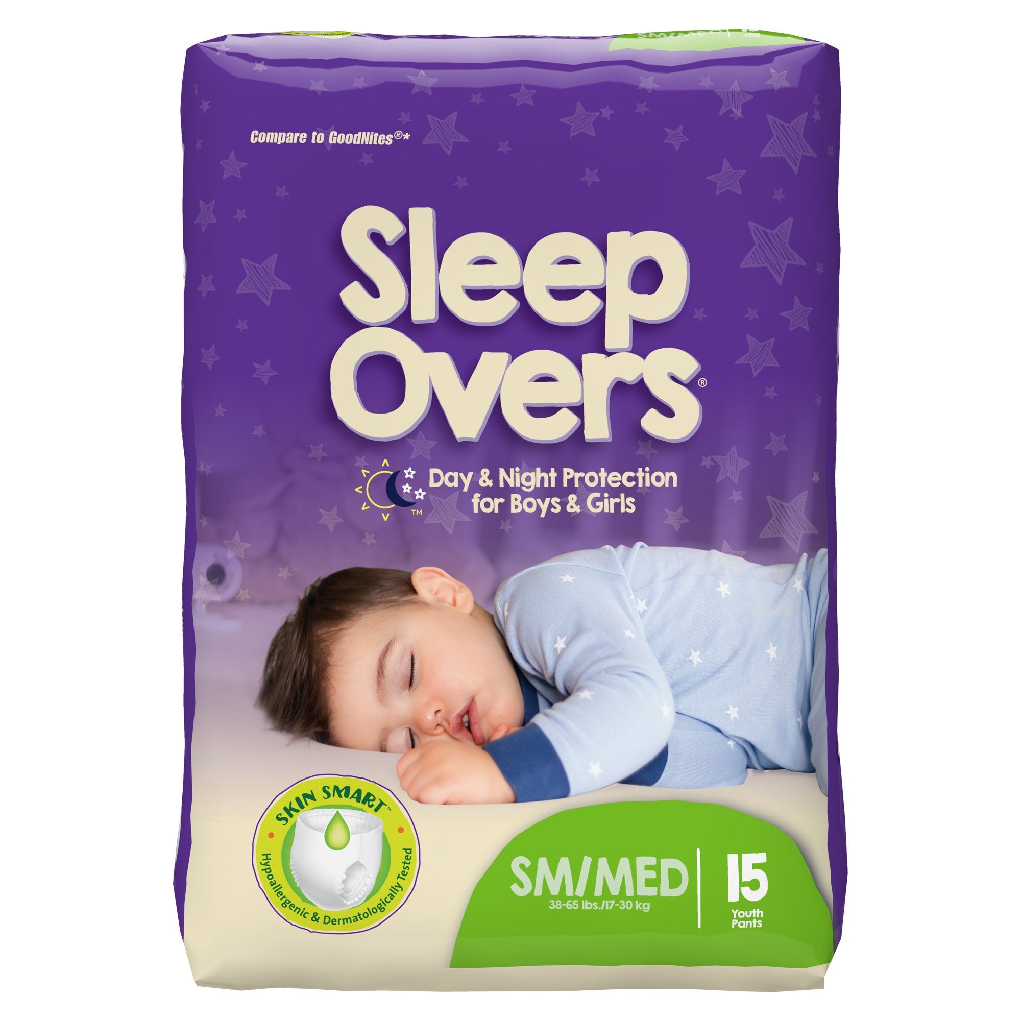 Cuties Sleep Overs Absorbent Underwear, Small / Medium - Case
