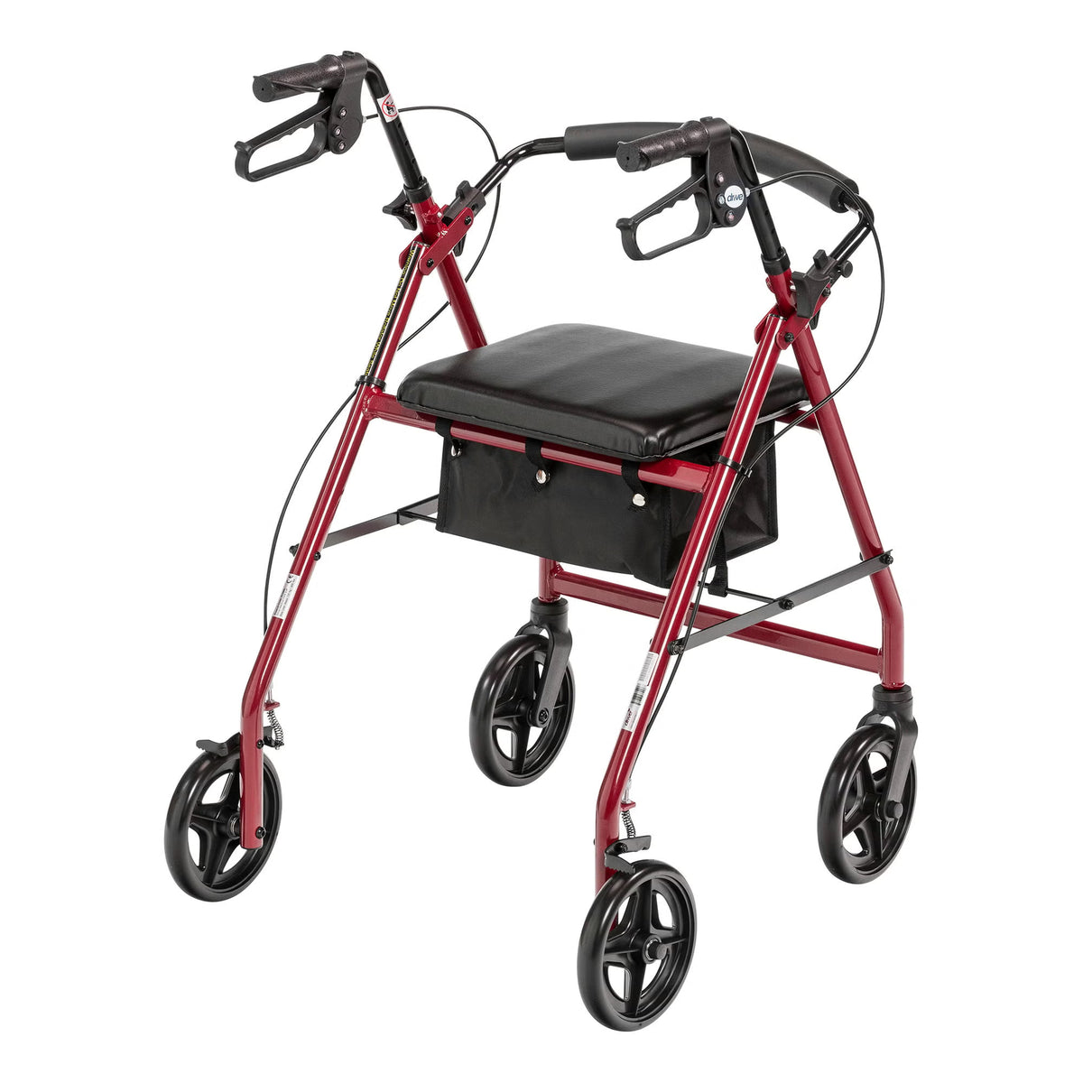 McKesson Red Four-Wheel Rollator