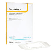 DermaView II™ Transparent Film Dressing with Border, 15.2 x 21.3 Centimeter — Box of 10