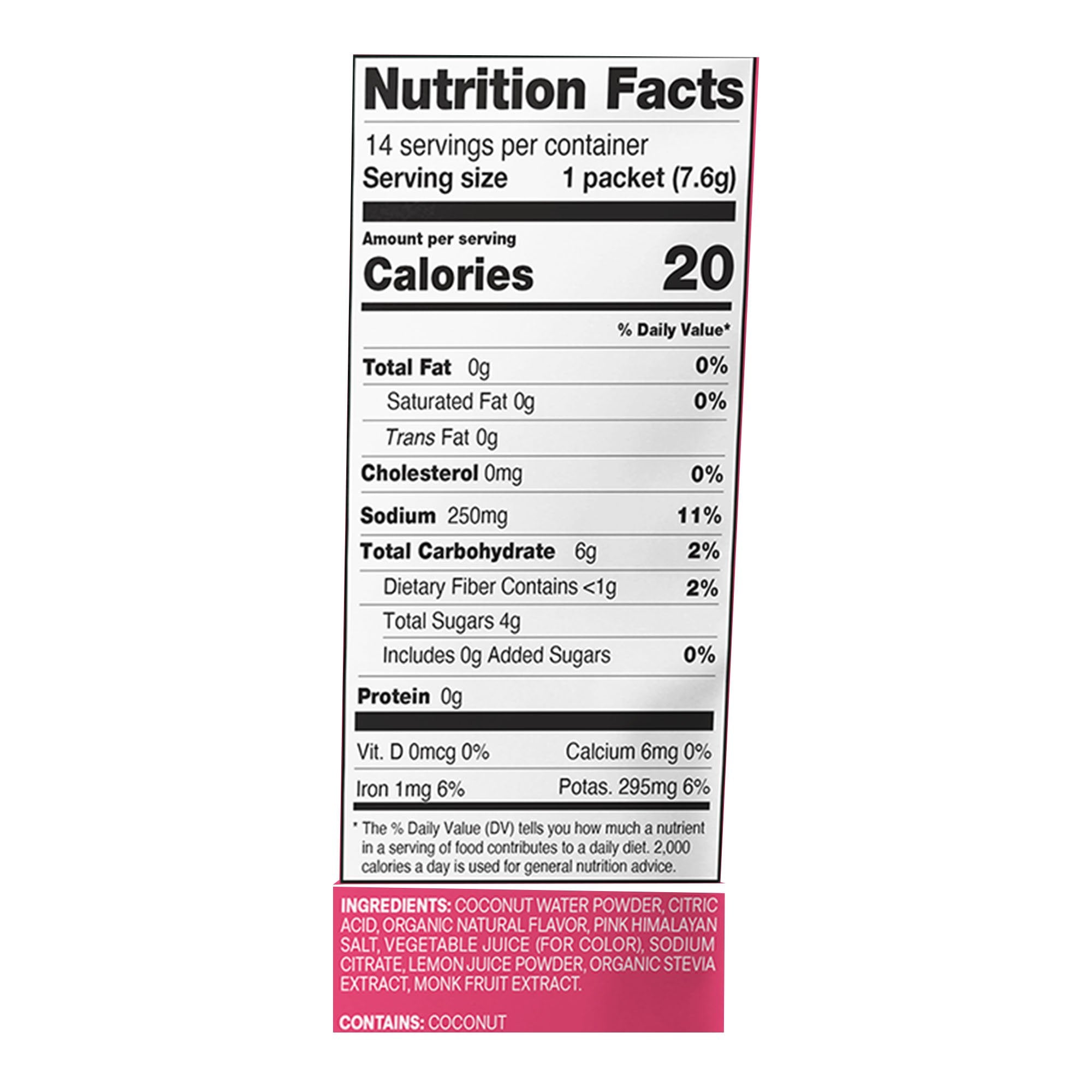 Cure Tropical Punch Electrolyte Drink Mix Packets