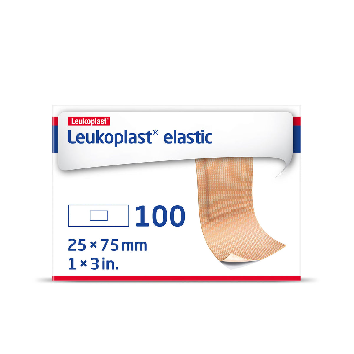 Leukoplast® Elastic Adhesive Strip, 1 x 3 Inch — Box of 100