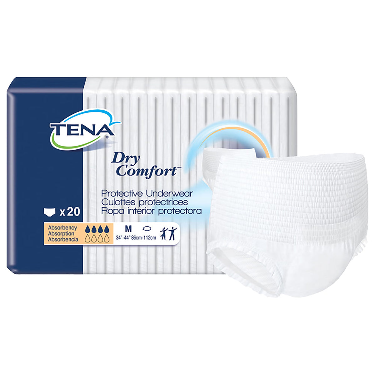 Tena® Dry Comfort™ Absorbent Underwear, Medium — Pack of 20