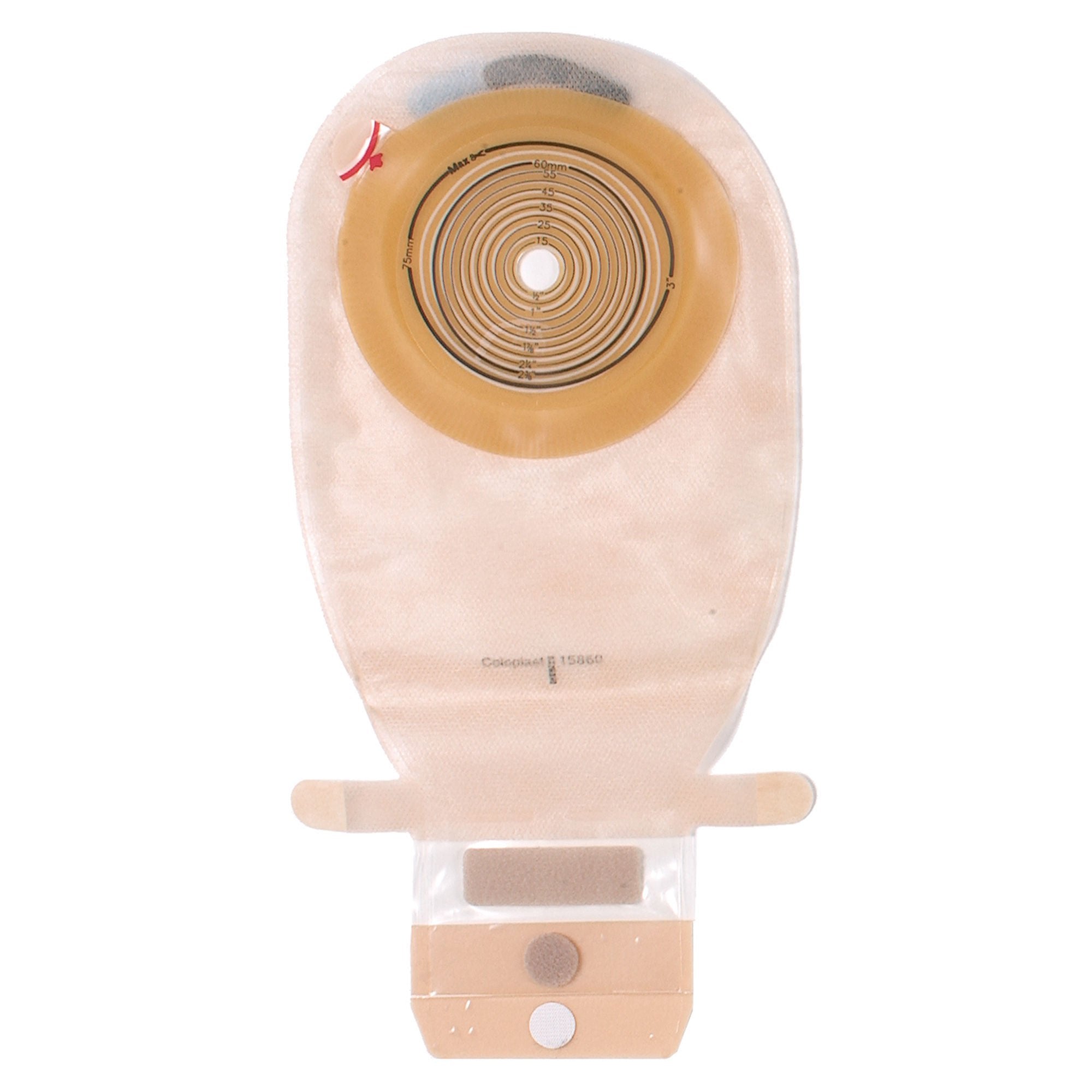 Assura® Flat One-Piece Opaque Colostomy Pouch, Cut to Fit Stomas 10 – 75 mm