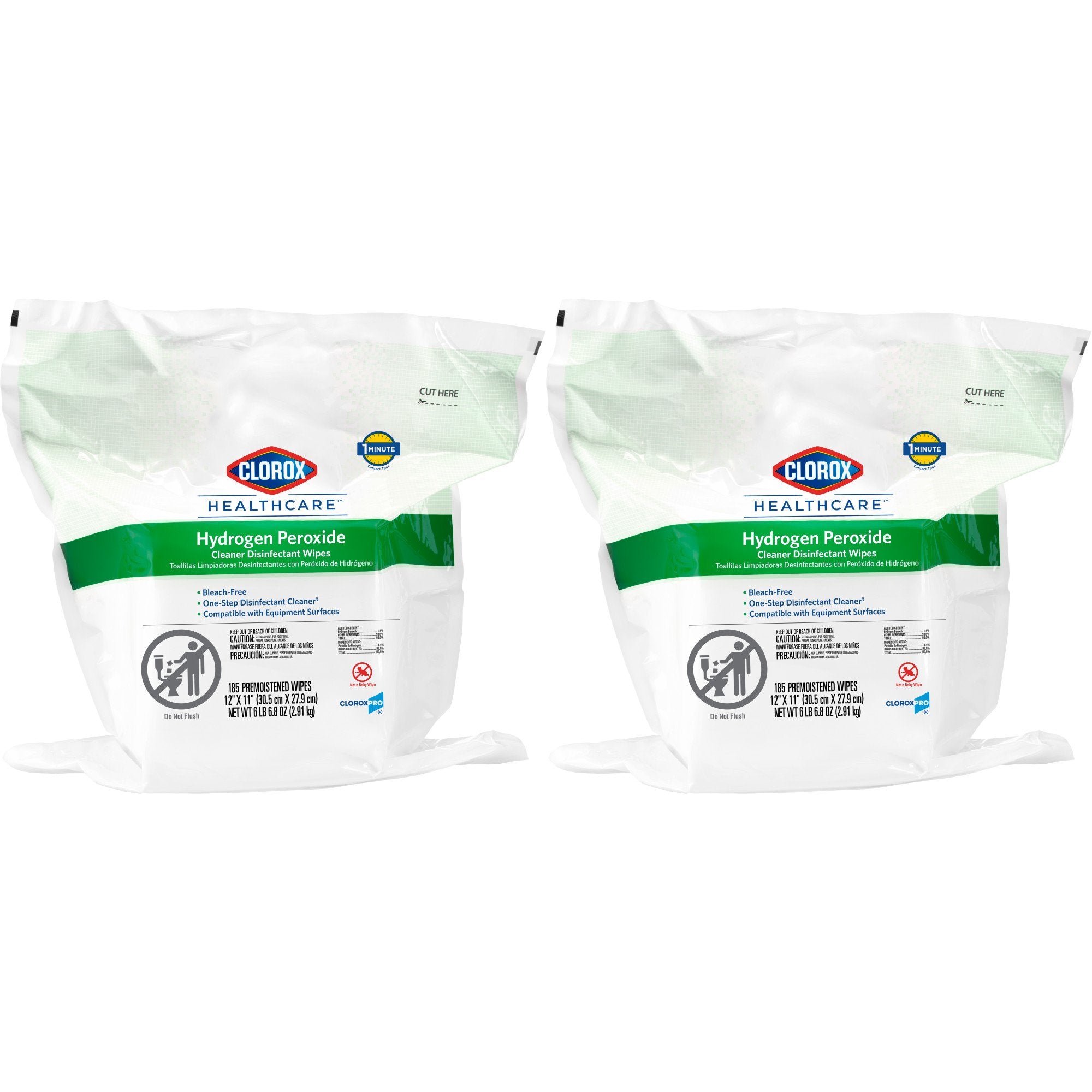 Clorox Hydrogen Peroxide Cleaner Disinfectant Wipes Refill Pouch
