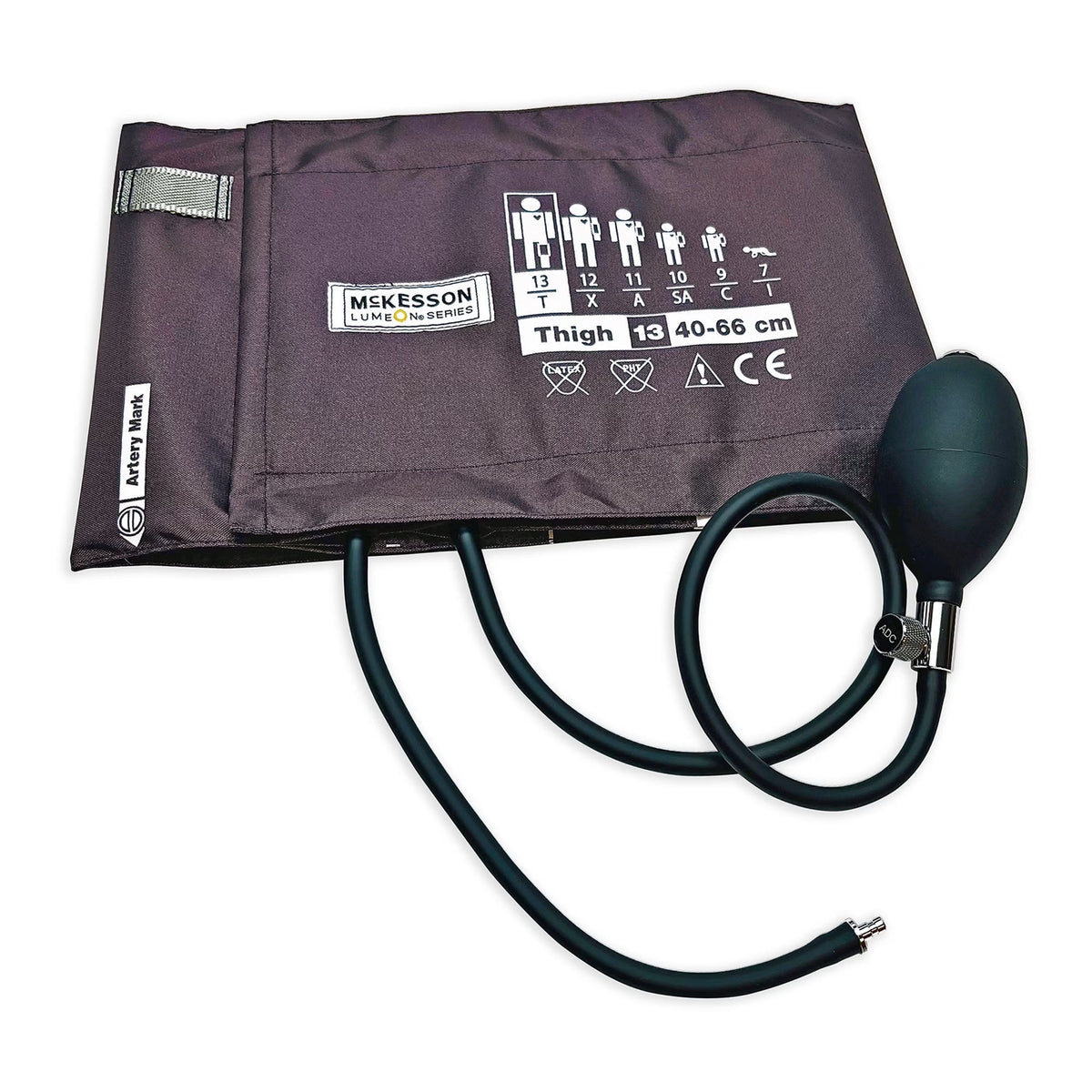 McKesson Lumeon™ Blood Pressure Cuff and Bulb, X-Large Cuff, 40 – 66 cm, Thigh