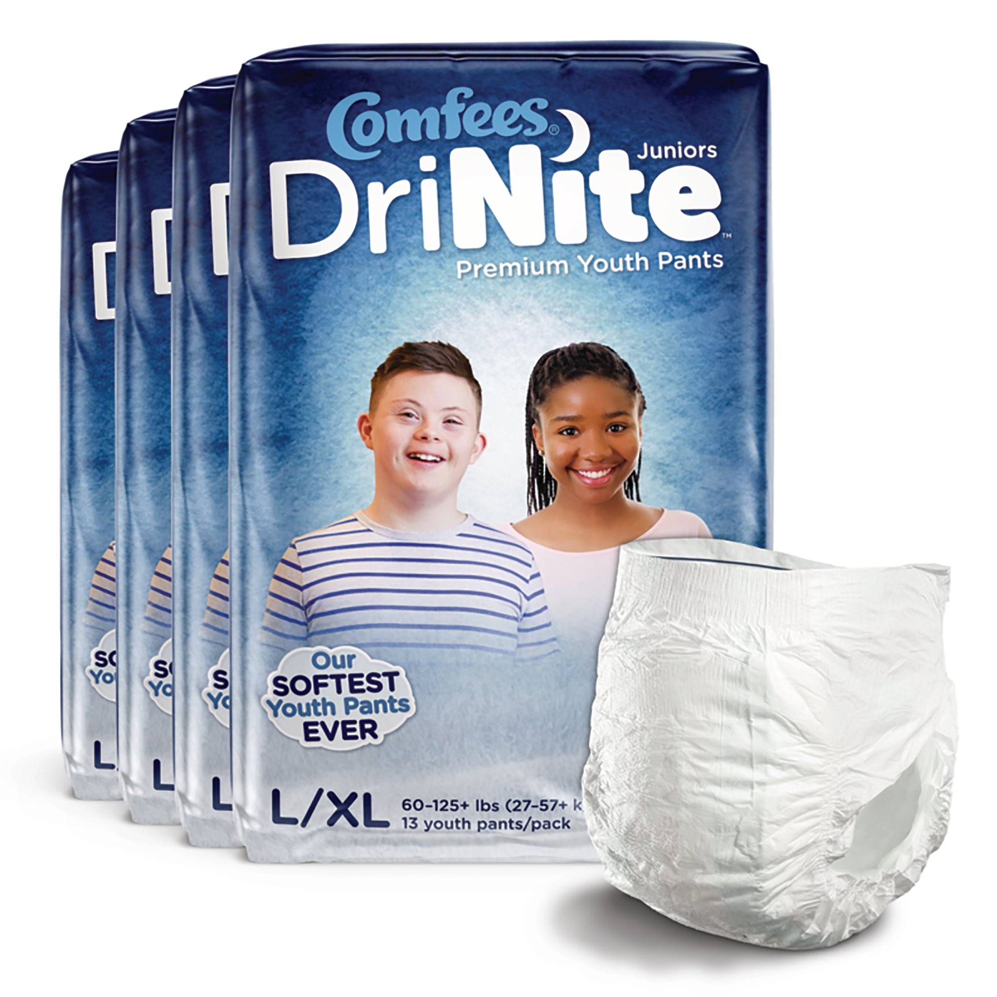 Comfees DriNite Juniors Absorbent Underwear, Large / Extra Large