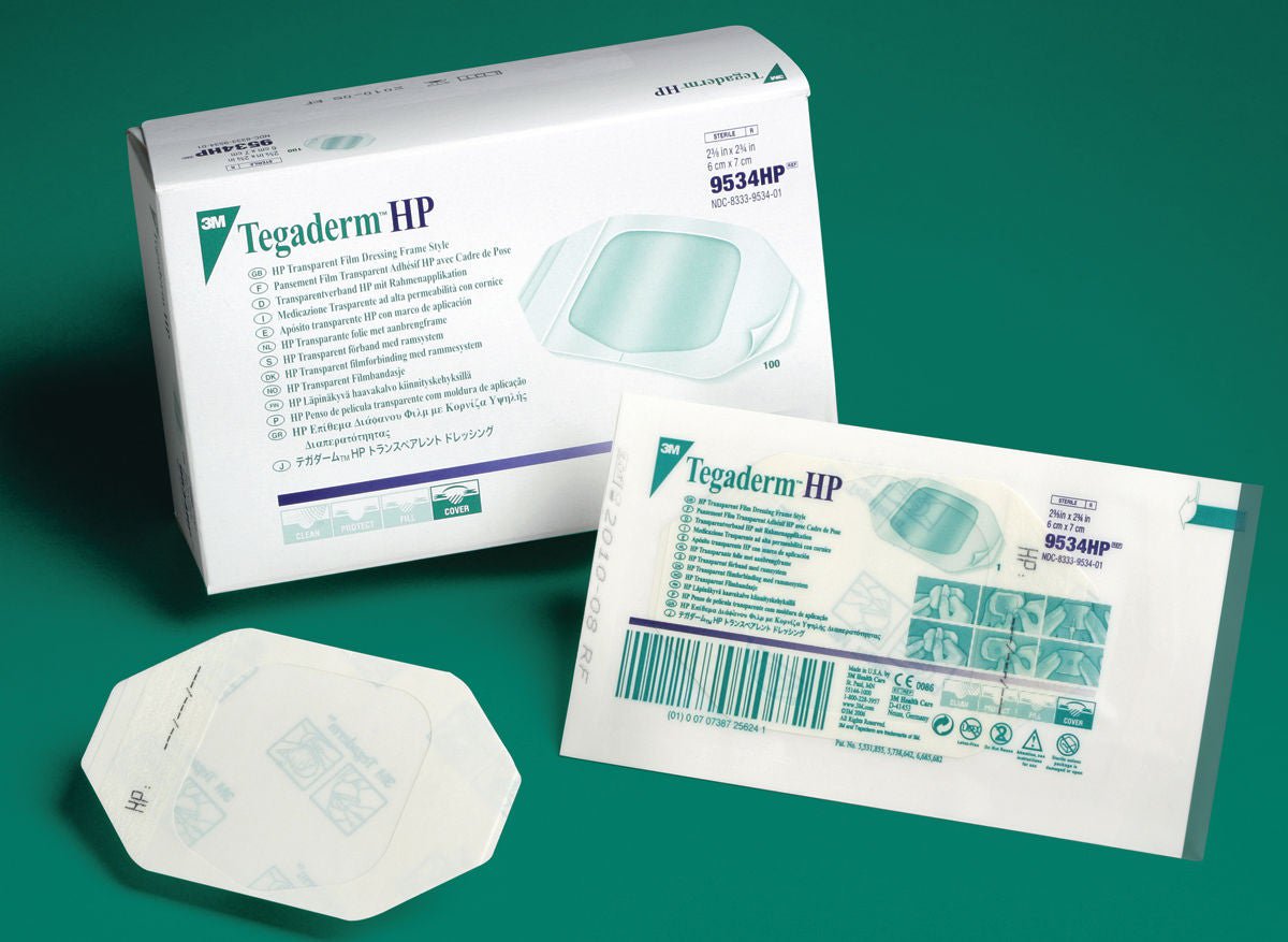 3M™ Tegaderm™ HP Transparent Film Dressing, 4 x 4¾ Inch Oval — Box of 50