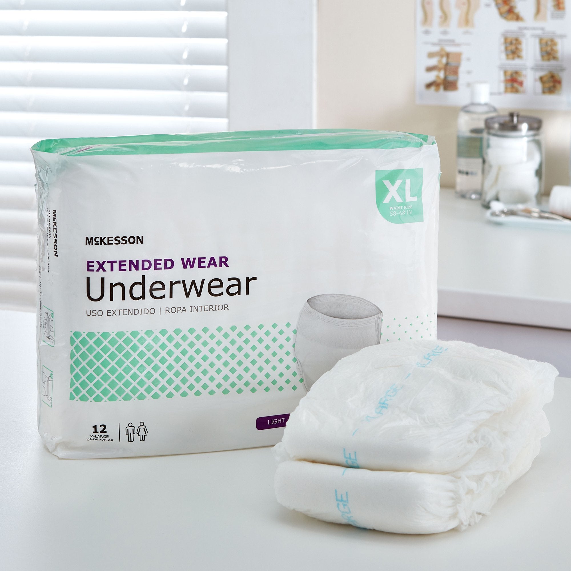 McKesson Extended Wear Maximum Absorbency Underwear, Extra Large