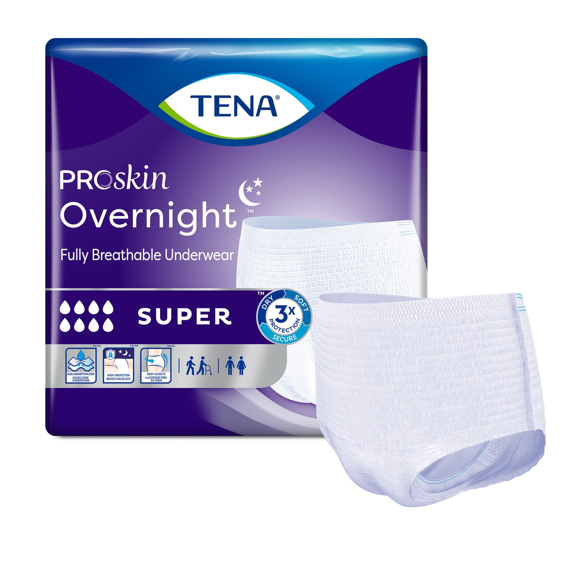Tena ProSkin Overnight Super Fully Breathable Underwear