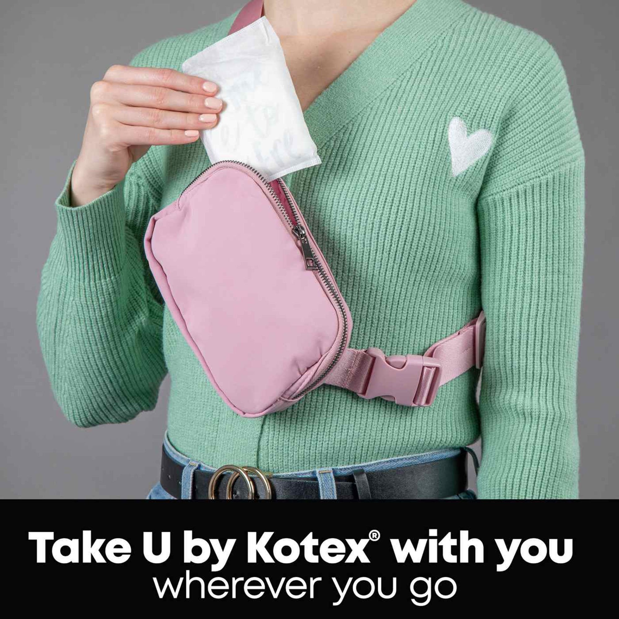 U by Kotex Balance Ultra Thin Charcoal Pads with Wings Regular