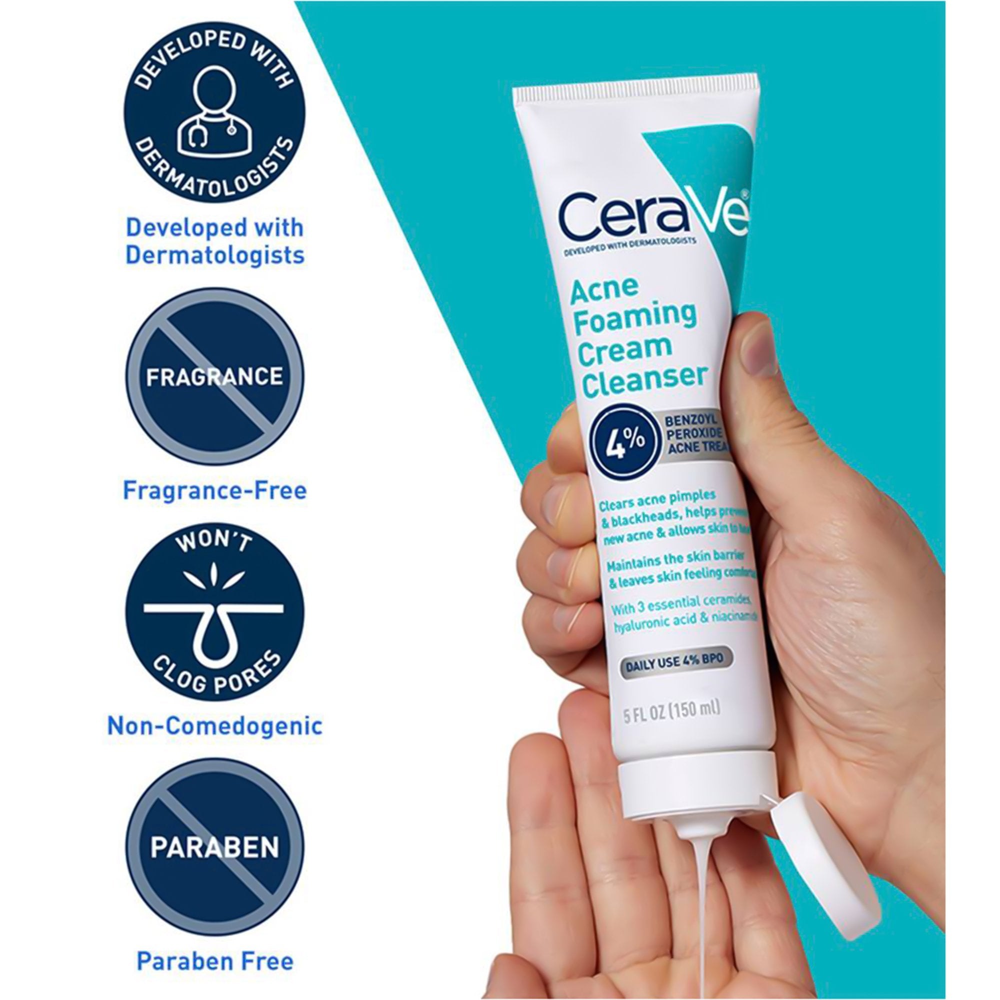 CeraVe Acne Foaming Cream Cleanser