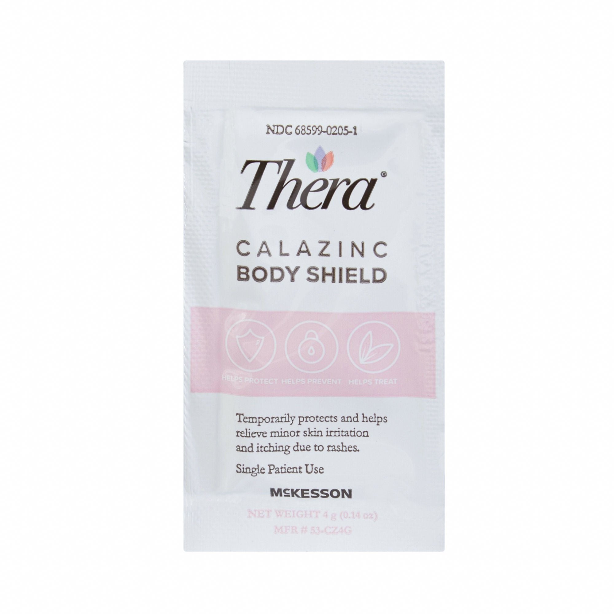 Thera Calazinc Body Shield Skin Protectant, Individual Packets