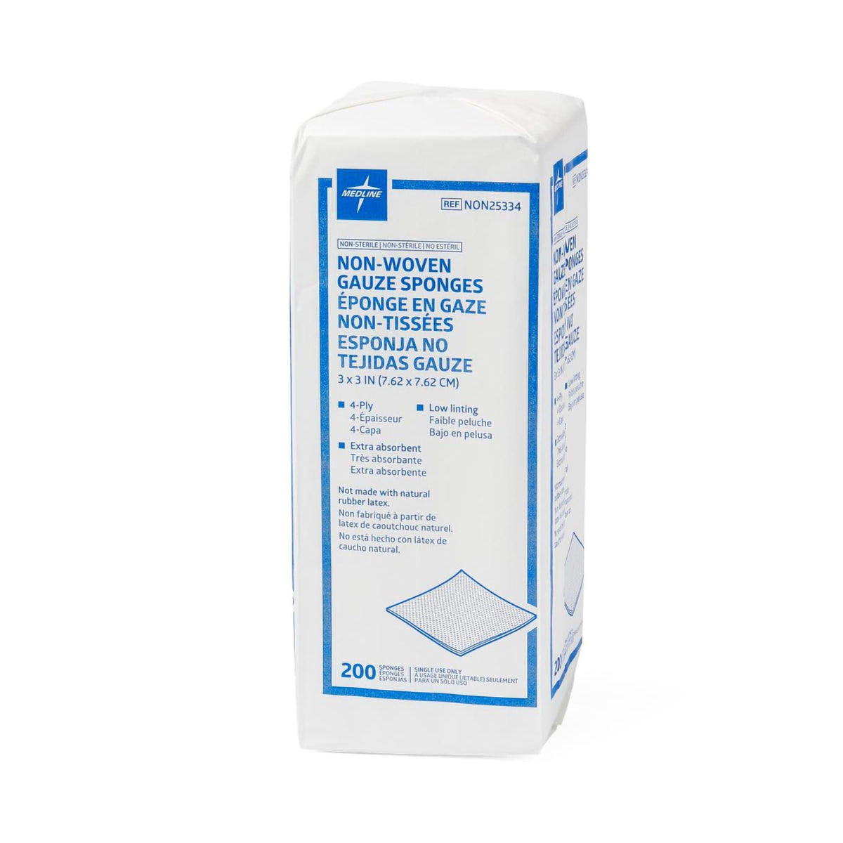 Avant Gauze® Nonwoven Sponge, 3 x 3 Inch, 4-Ply