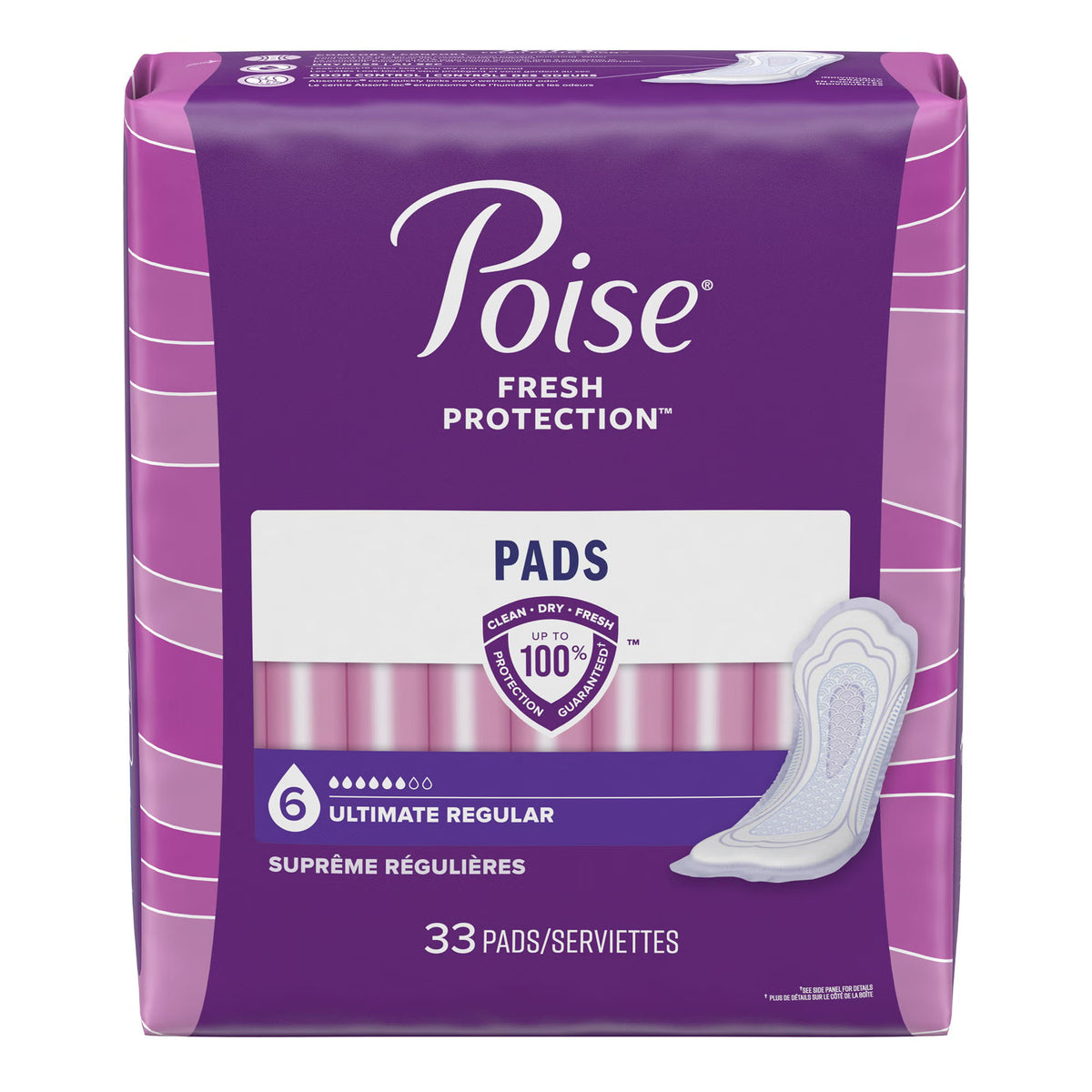 Poise® Bladder Control Pads, Heavy Absorbency — Pack of 33