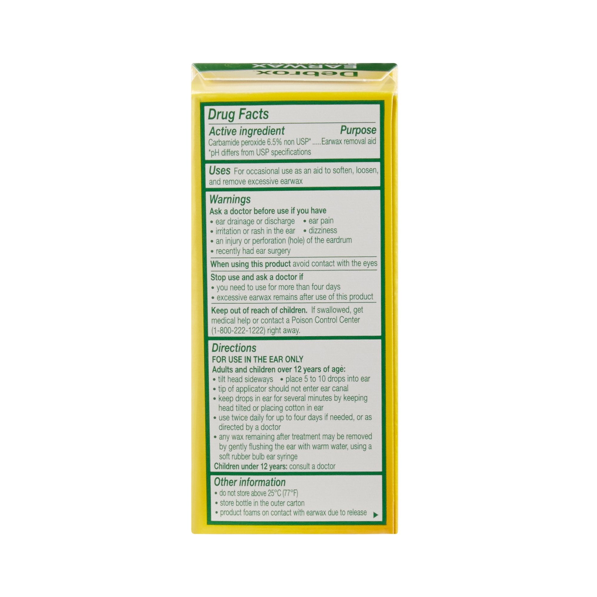 Debrox Earwax Removal Aid, Half-Ounce Bottle