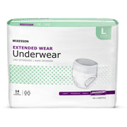 McKesson Extended Wear Maximum Absorbency Underwear, Large