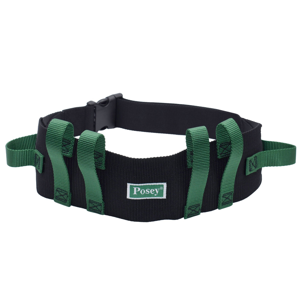 Posey® Green / Black Nylon Gait Belt with Quick Release Buckle, 28 – 55 Inches
