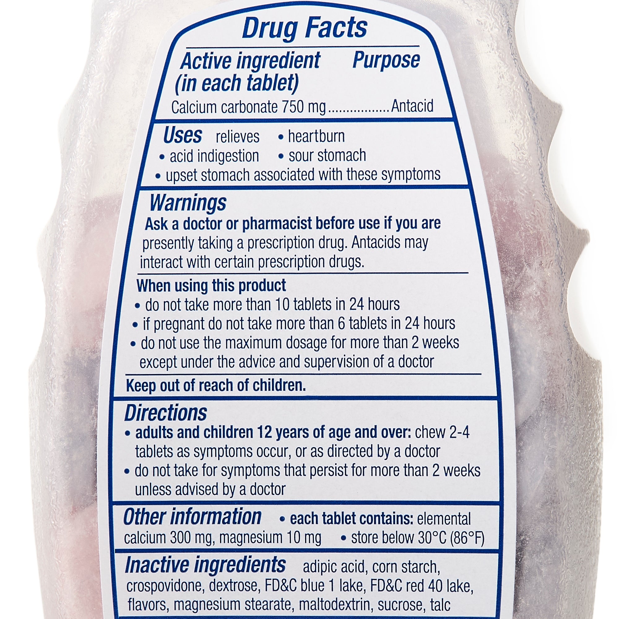 Tums Extra Strength Antacid Chewable Tablets Assorted Berries