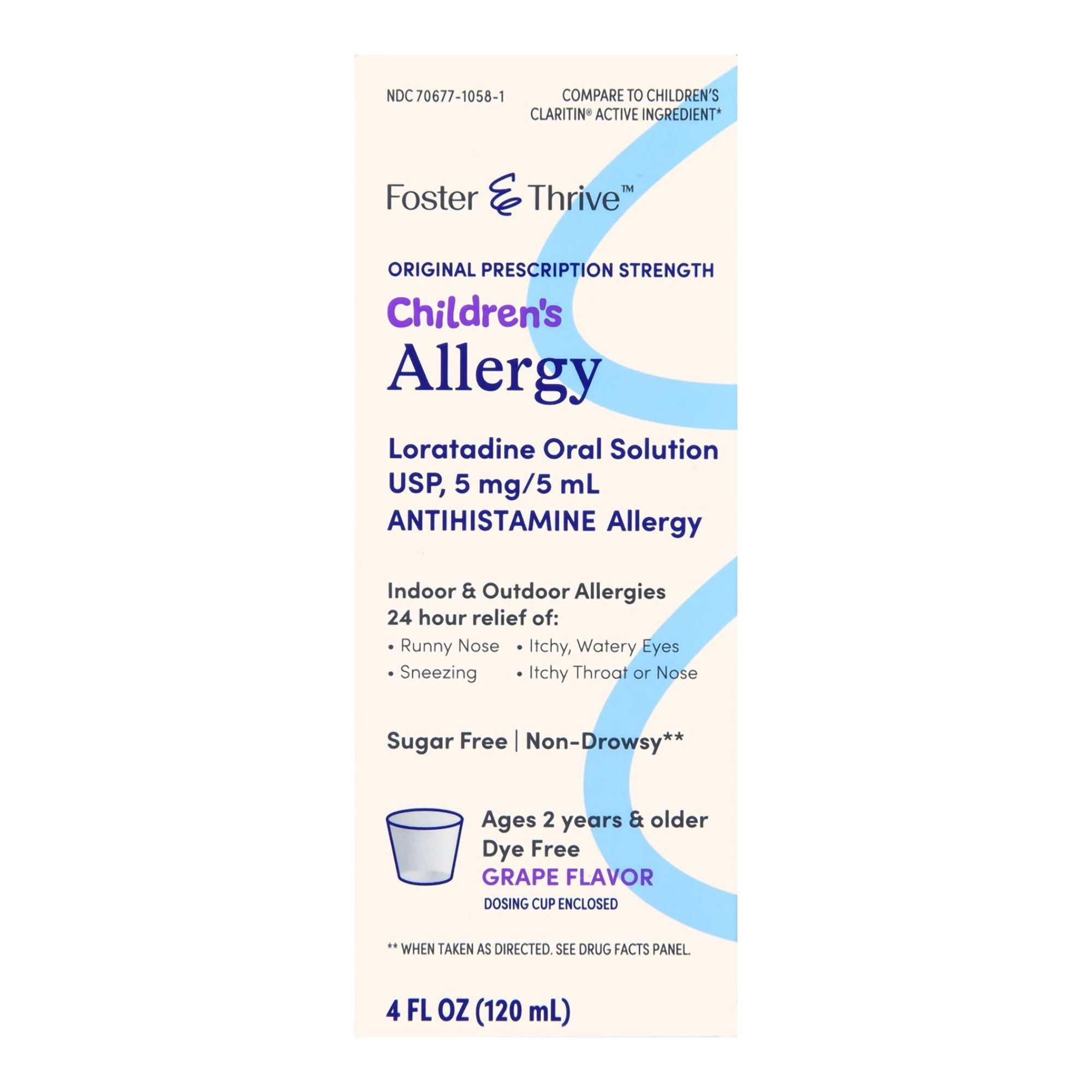 Foster & Thrive Children's Allergy Oral Solution Grape Flavor