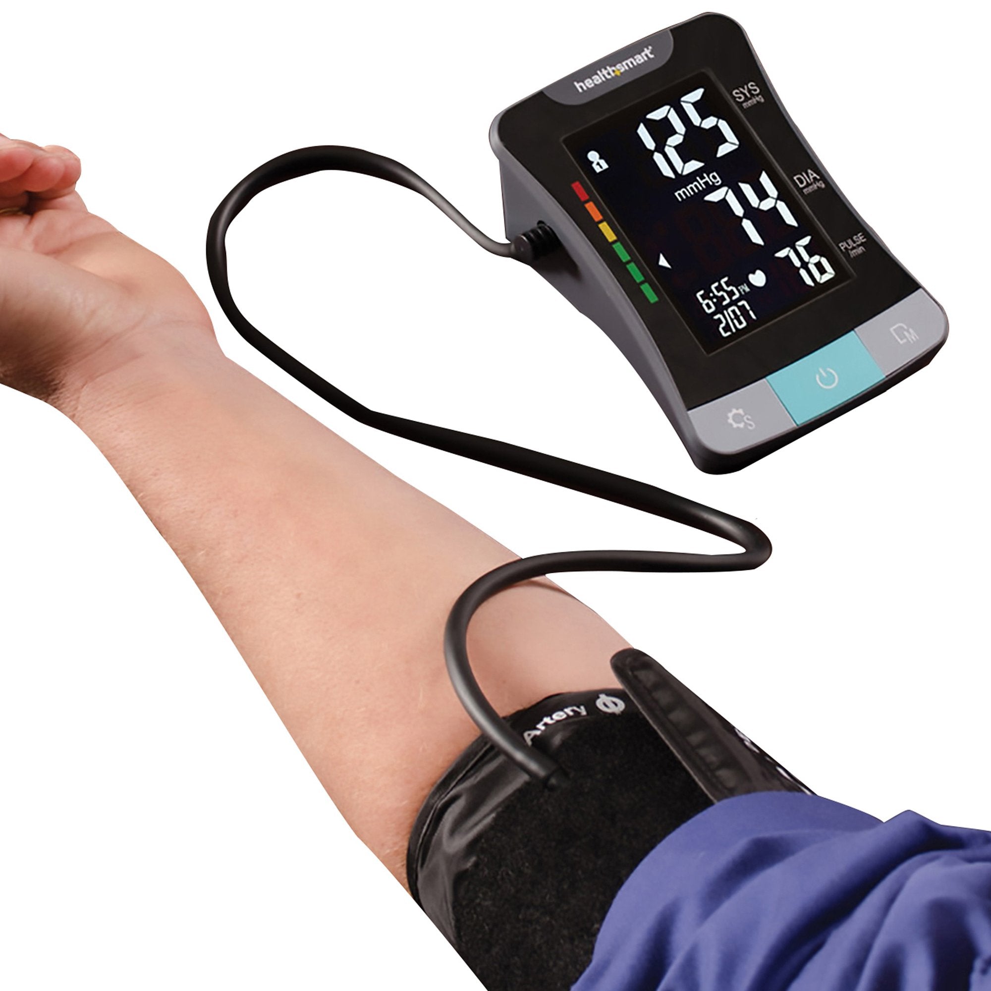 Mabis One-Tube Blood Pressure Monitor, Digital, Black Cuff