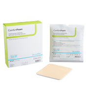 ComfortFoam™ Silicone Adhesive without Border Silicone Foam Dressing, 6 x 6 Inch — Box of 10