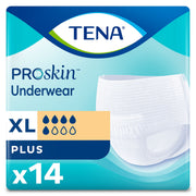 Tena® ProSkin™ Plus Fully Breathable Absorbent Underwear, Extra Large — Pack of 14
