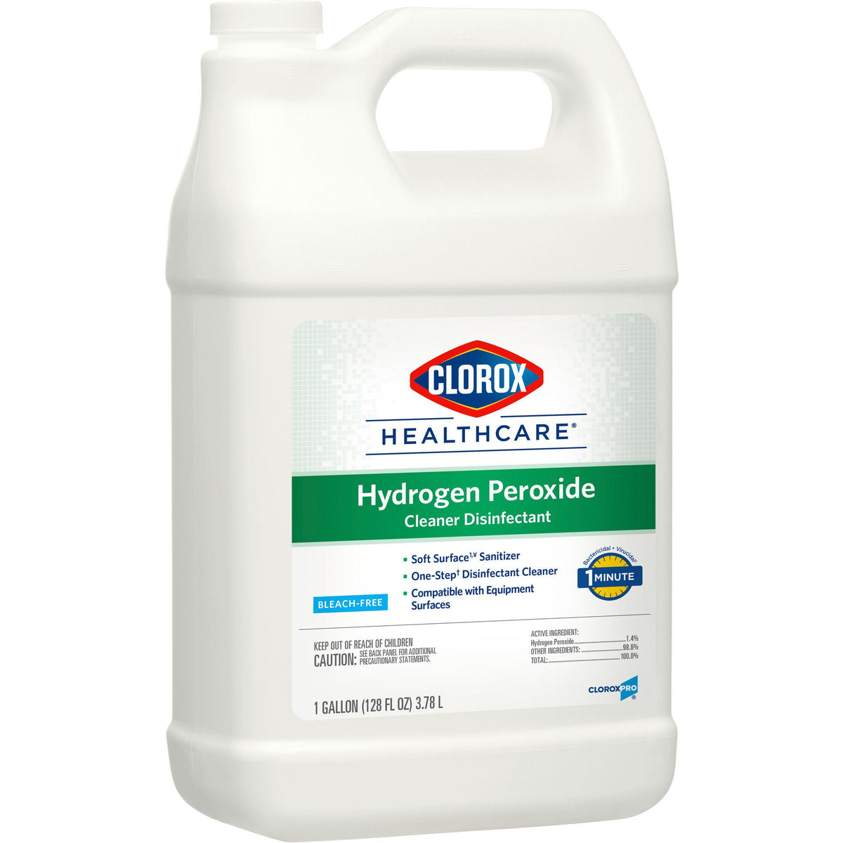 Clorox Healthcare® Hydrogen Peroxide Cleaner Disinfectant, Jug, 1 gal.