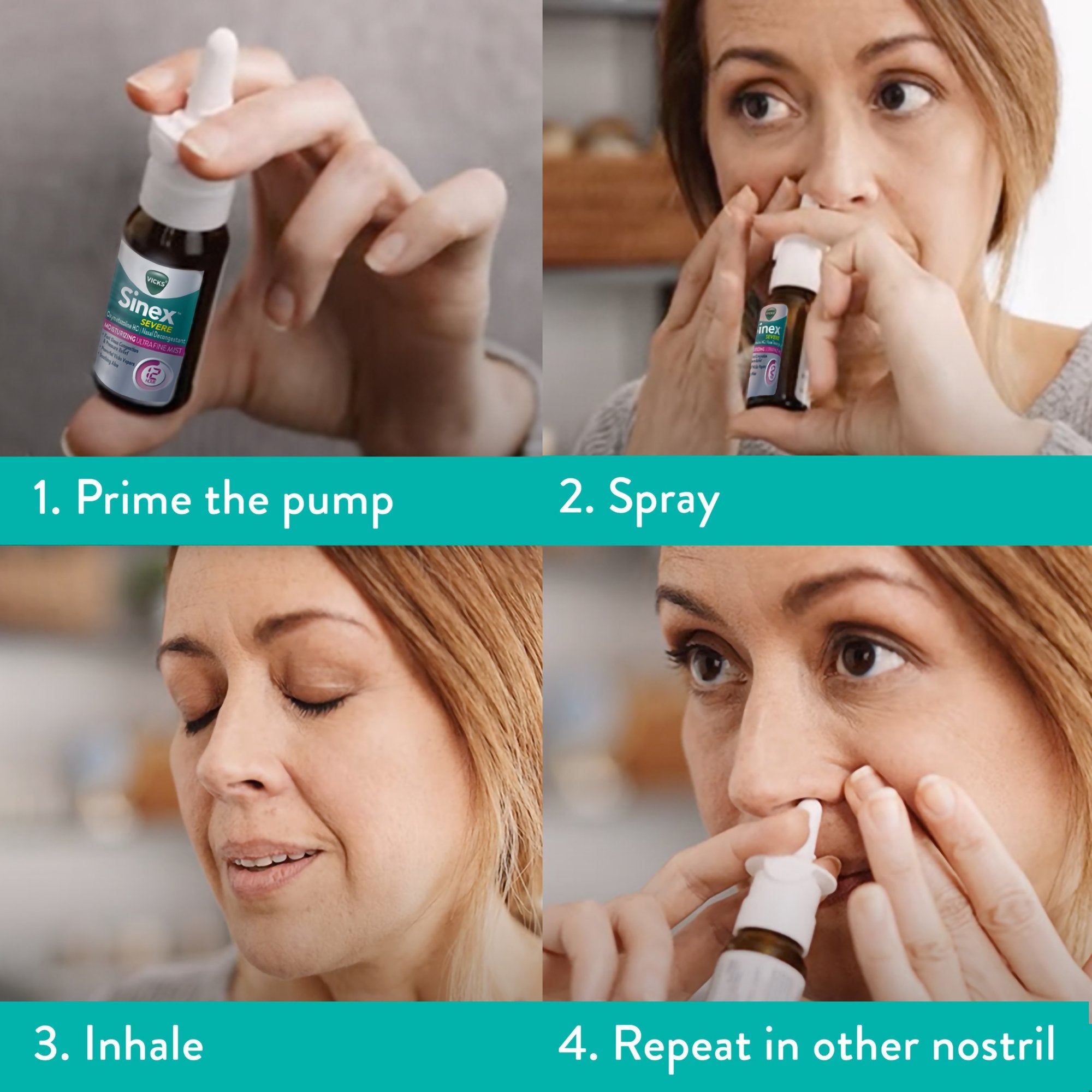 Vicks Sinex Severe Nasal Decongestant Moisturizing Spray